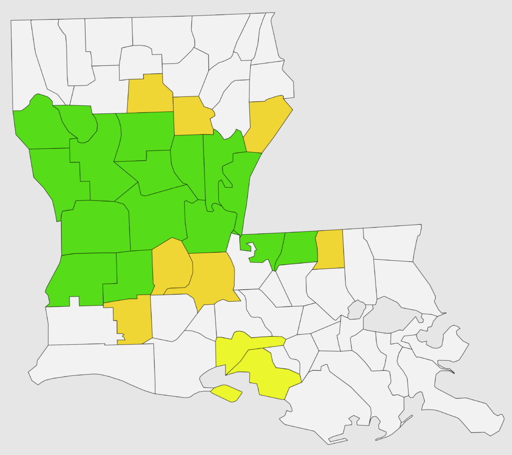 A map of Swyft Fiber's Louisiana service areas